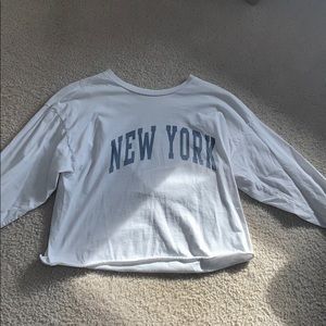 White cropped long sleeve